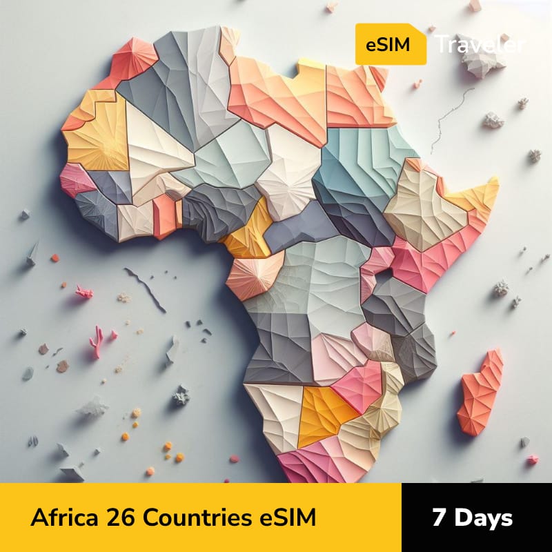 Africa26 Countries eSIM card for travel - 7Days | 1-30GB Data Plans-eSIM Traveler