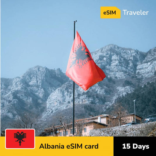 🇦🇱 Albania eSIM card for travel - 15Days | 1-30GB Data Plans-eSIM Traveler