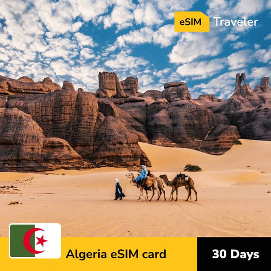 🇩🇿 Algeria eSIM card for travel - 30Days | 1-30GB Data Plans-eSIM Traveler