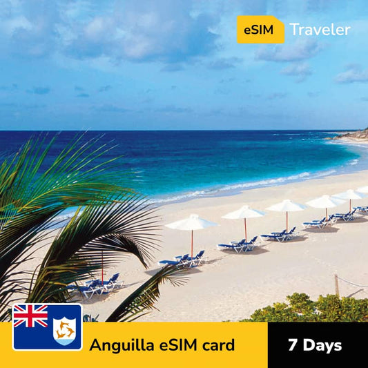 🇦🇮 Anguilla eSIM card for travel - 7Days | 1-30GB Data Plans-eSIM Traveler