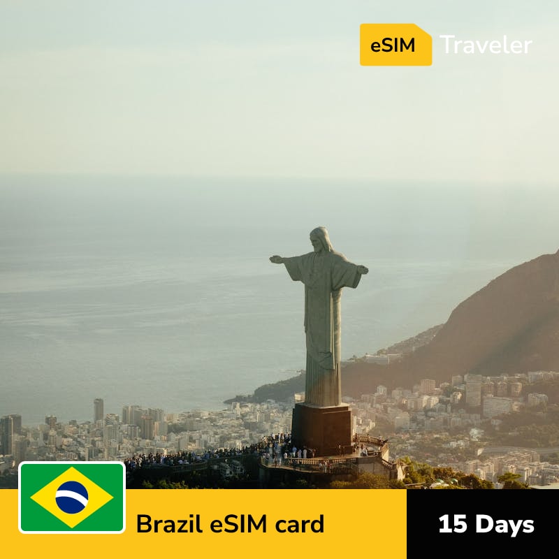 🇧🇷 Brazil eSIM card for travel - 15Days | 1-30GB Data Plans-eSIM Traveler