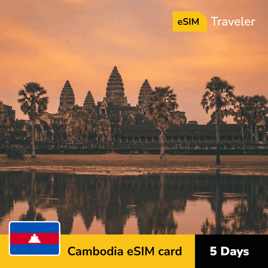 🇰🇭 Cambodia eSIM card for travel - 5Days | 1-30GB Data Plans-eSIM Traveler