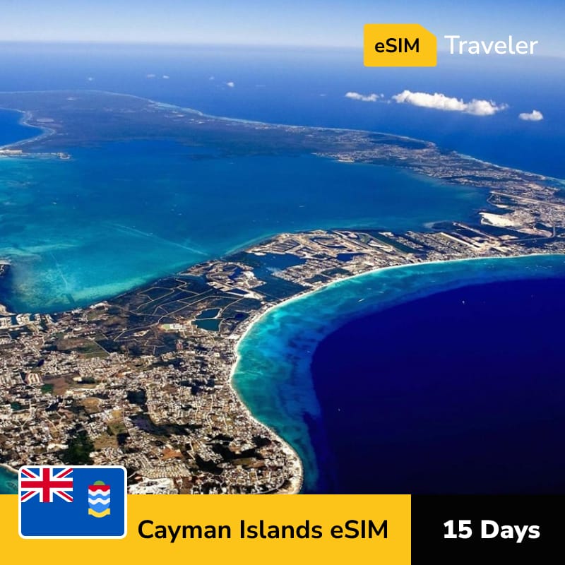 🇰🇾 Cayman Islands eSIM card for travel - 15Days | 1-30GB Data Plans-eSIM Traveler