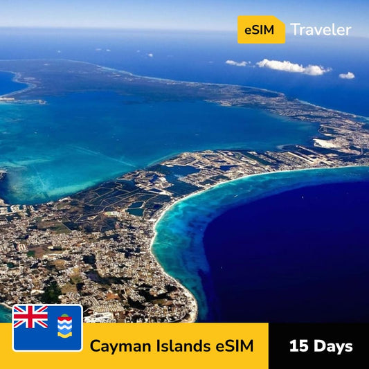 🇰🇾 Cayman Islands eSIM card for travel - 15Days | 1-30GB Data Plans-eSIM Traveler