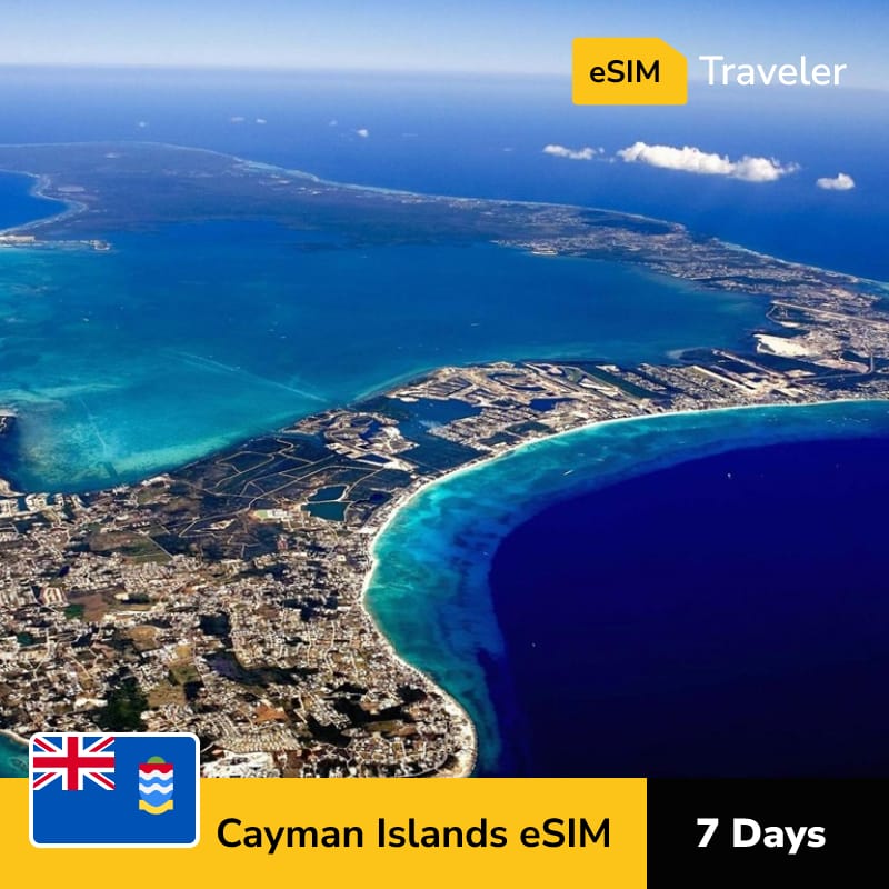 🇰🇾 Cayman Islands eSIM card for travel - 7Days | 1-30GB Data Plans-eSIM Traveler