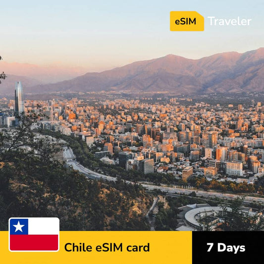 🇨🇱 Chile eSIM card for travel - 7Days | 1-30GB Data Plans-eSIM Traveler