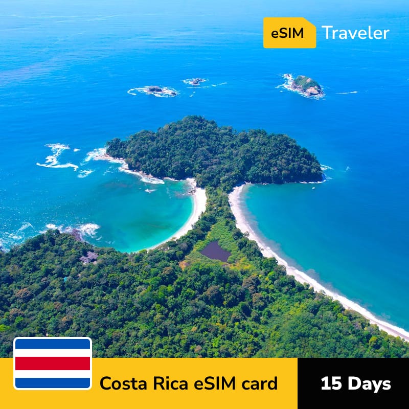 🇨🇷 Costa Rica eSIM card for travel - 15Days | 1-30GB Data Plans-eSIM Traveler