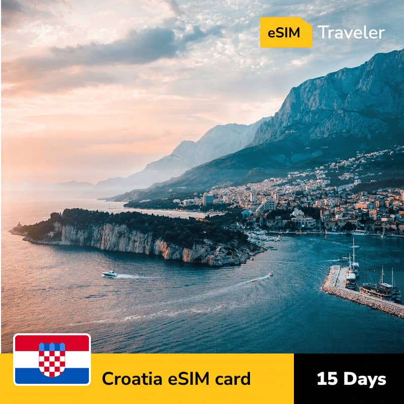 🇭🇷 Croatia eSIM card for travel - 15Days | 1-30GB Data Plans