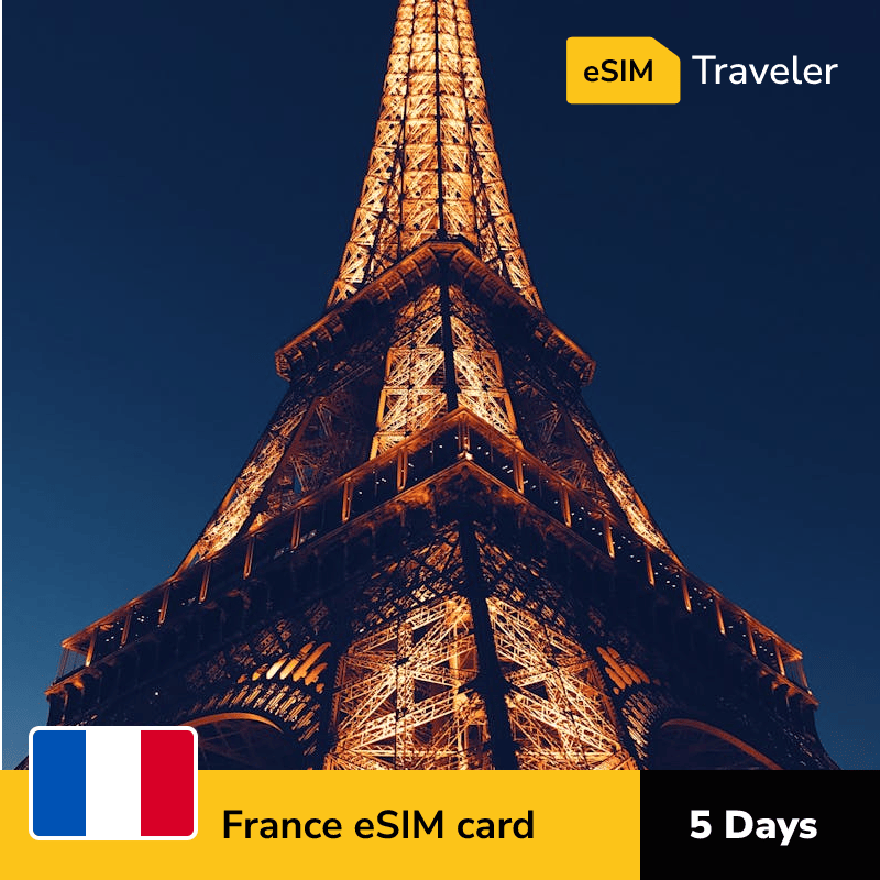 🇫🇷 France eSIM card for travel - 5Days | 1-30GB Data Plans-eSIM Traveler