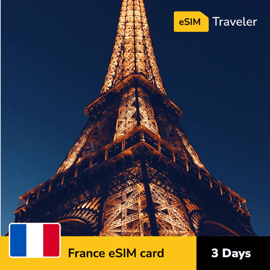 🇫🇷 France eSIM card for travel - 3Days | 1-30GB Data Plans-eSIM Traveler