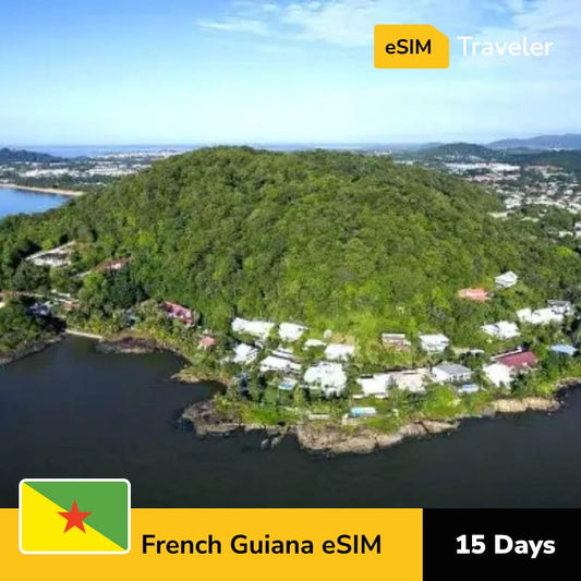 🇬🇫 French Guiana eSIM card for travel - 15Days | 1-30GB Data Plans-eSIM Traveler