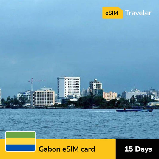 🇬🇦 Gabon eSIM card for travel - 15Days | 1-30GB Data Plans-eSIM Traveler