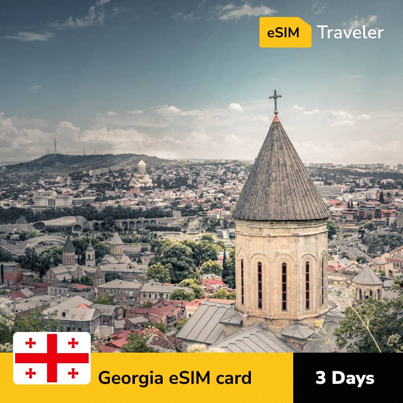 🇬🇪 Georgia eSIM card for travel - 3Days | 1-30GB Data Plans-eSIM Traveler