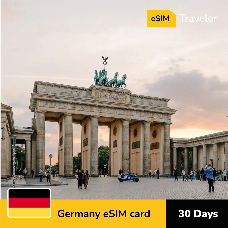 🇩🇪 Germany eSIM card for travel - 30Days | 1-30GB Data Plans-eSIM Traveler