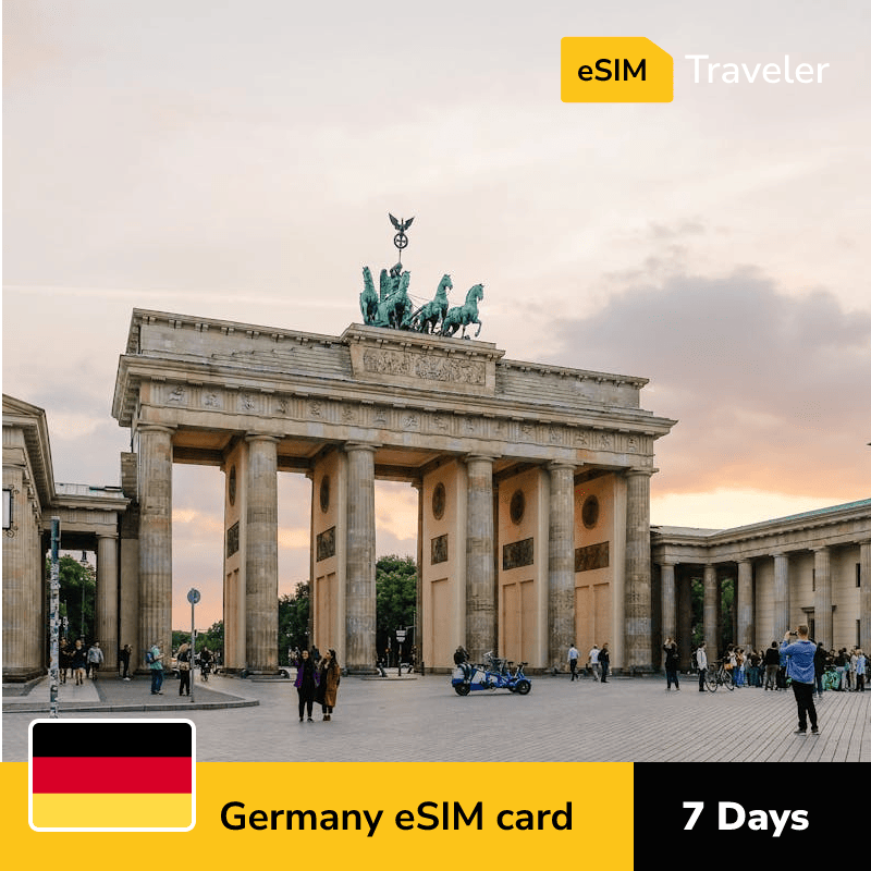 🇩🇪 Germany eSIM card for travel - 7Days | 1-30GB Data Plans-eSIM Traveler