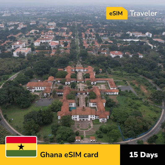 🇬🇭 Ghana eSIM card for travel - 15Days | 1-30GB Data Plans-eSIM Traveler