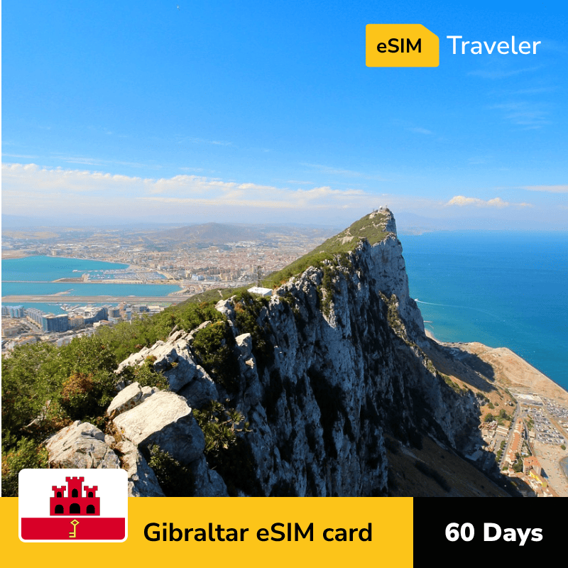 🇬🇮 Gibraltar eSIM card for travel - 60Days | 1-30GB Data Plans-eSIM Traveler