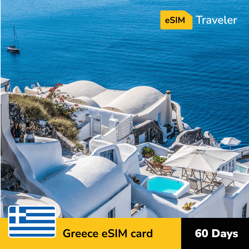 🇬🇷 Greece eSIM card for travel - 60Days | 1-30GB Data Plans-eSIM Traveler