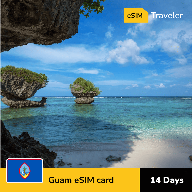 🇬🇺 Guam eSIM card for travel - 14Days | 1-30GB Data Plans-eSIM Traveler