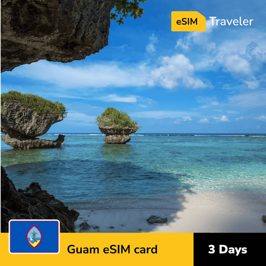 🇬🇺 Guam eSIM card for travel - 3Days | 1-30GB Data Plans-eSIM Traveler