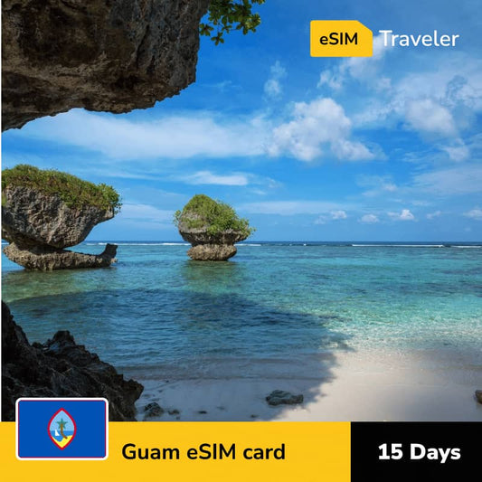 Guam eSIM card for travel - 15Days | 1-30GB Data Plans