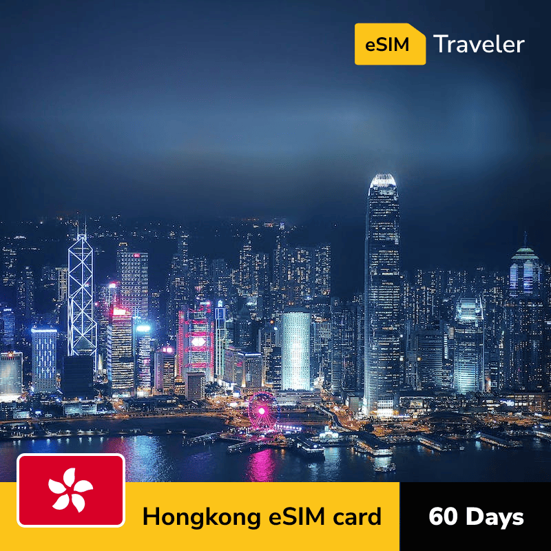 🇭🇰 HongKong eSIM card for travel - 60Days | 1-30GB Data Plans-eSIM Traveler