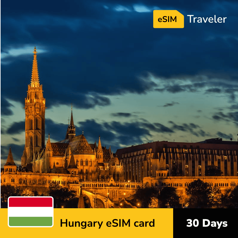 🇭🇺 Hungary eSIM card for travel - 30Days | 1-30GB Data Plans-eSIM Traveler