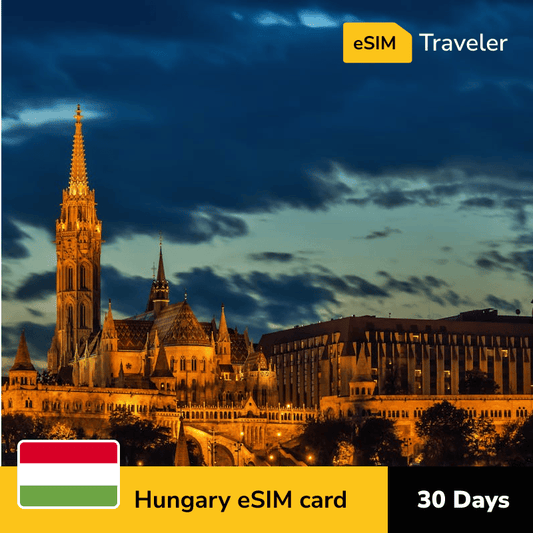 🇭🇺 Hungary eSIM card for travel - 30Days | 1-30GB Data Plans-eSIM Traveler