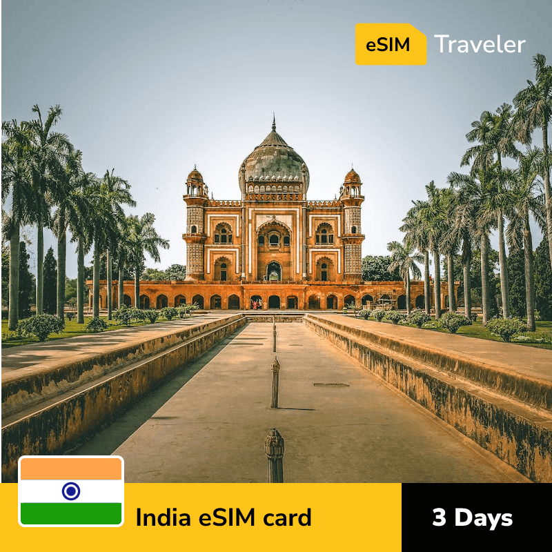 🇮🇳 India eSIM card for travel - 3Days | 1-30GB Data Plans-eSIM Traveler