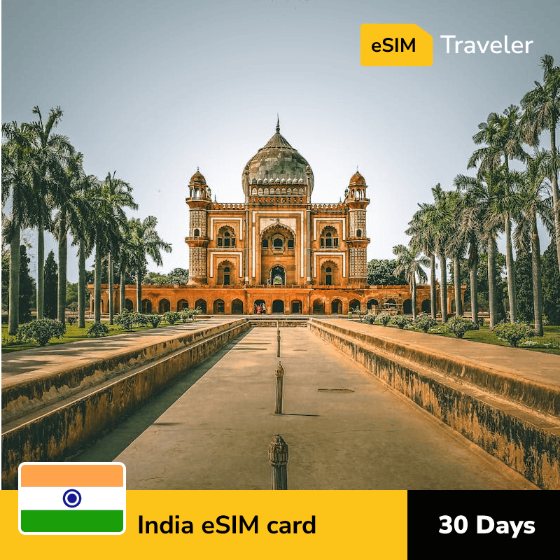 🇮🇳 India eSIM card for travel - 30Days | 1-30GB Data Plans-eSIM Traveler