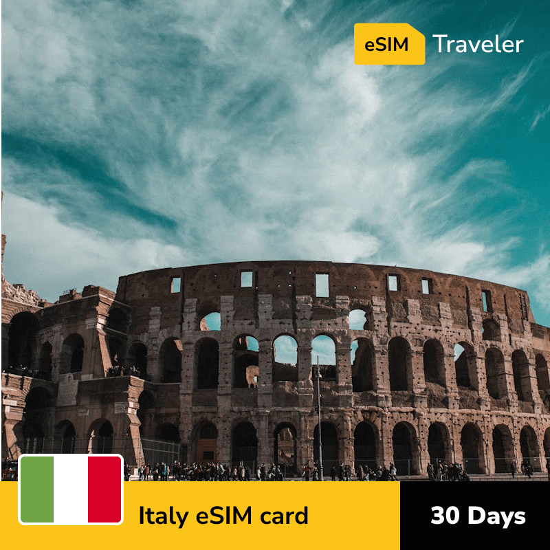 🇮🇹 Italy eSIM card for travel - 30Days | 1-30GB Data Plans-eSIM Traveler