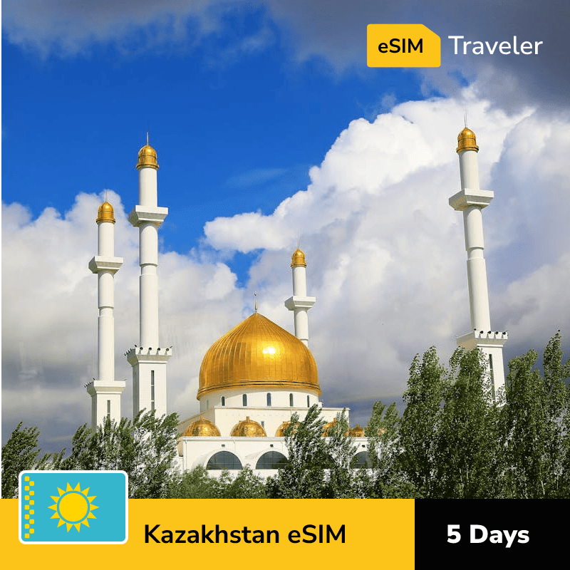 🇰🇿 Kazakhstan eSIM card for travel - 5Days | 1-30GB Data Plans-eSIM Traveler