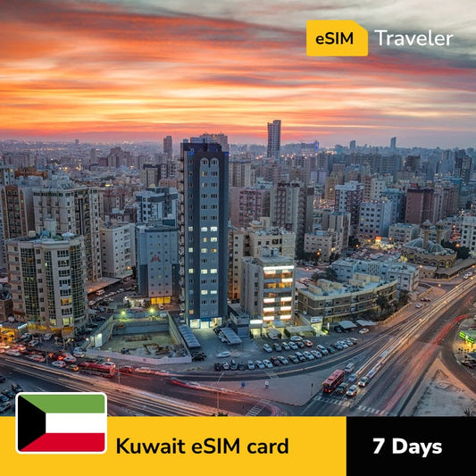 🇰🇼 Kuwait eSIM card for travel - 7Days | 1-30GB Data Plans-eSIM Traveler