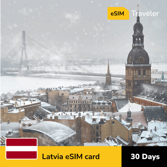 🇱🇻 Latvia eSIM card for travel - 30Days | 1-30GB Data Plans-eSIM Traveler