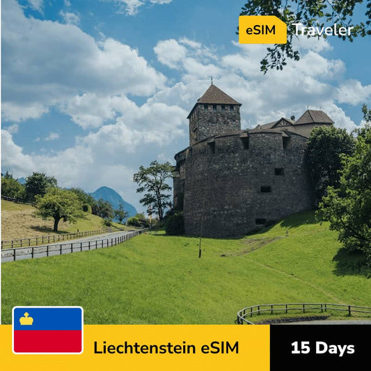 🇱🇮 Liechtenstein eSIM card for travel - 15Days | 1-30GB Data Plans-eSIM Traveler