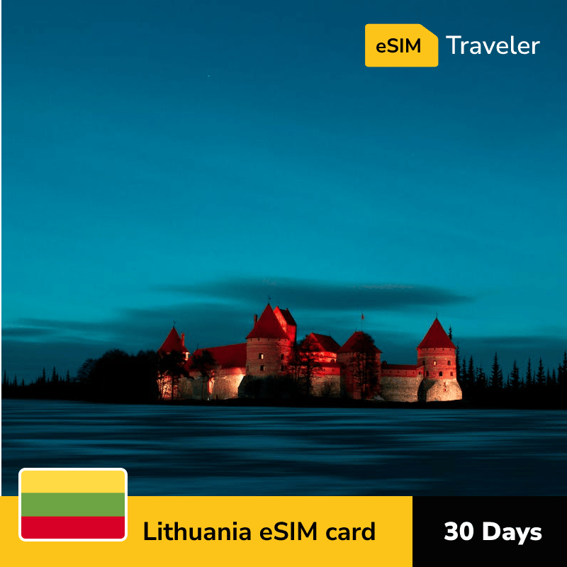 🇱🇹 Lithuania eSIM card for travel - 30Days | 1-30GB Data Plans-eSIM Traveler