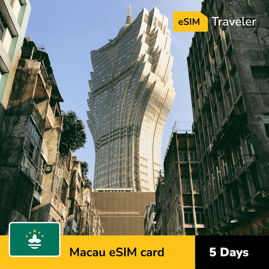 🇲🇴 Macau eSIM card for travel - 5Days | 1-30GB Data Plans-eSIM Traveler