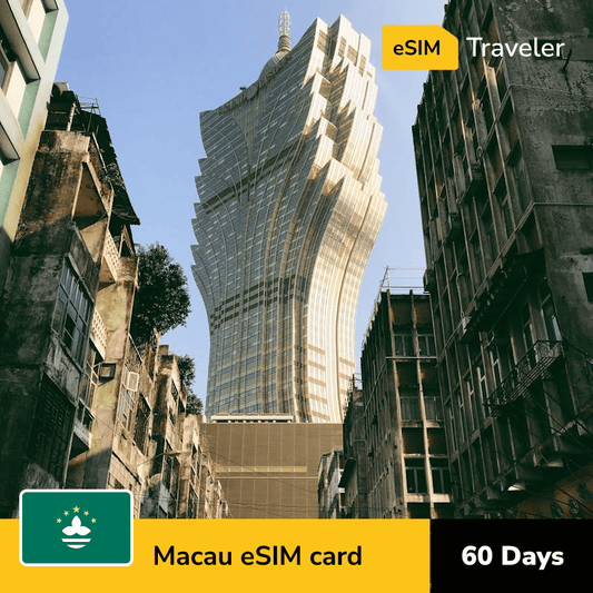 🇲🇴 Macau eSIM card for travel - 60Days | 1-30GB Data Plans-eSIM Traveler