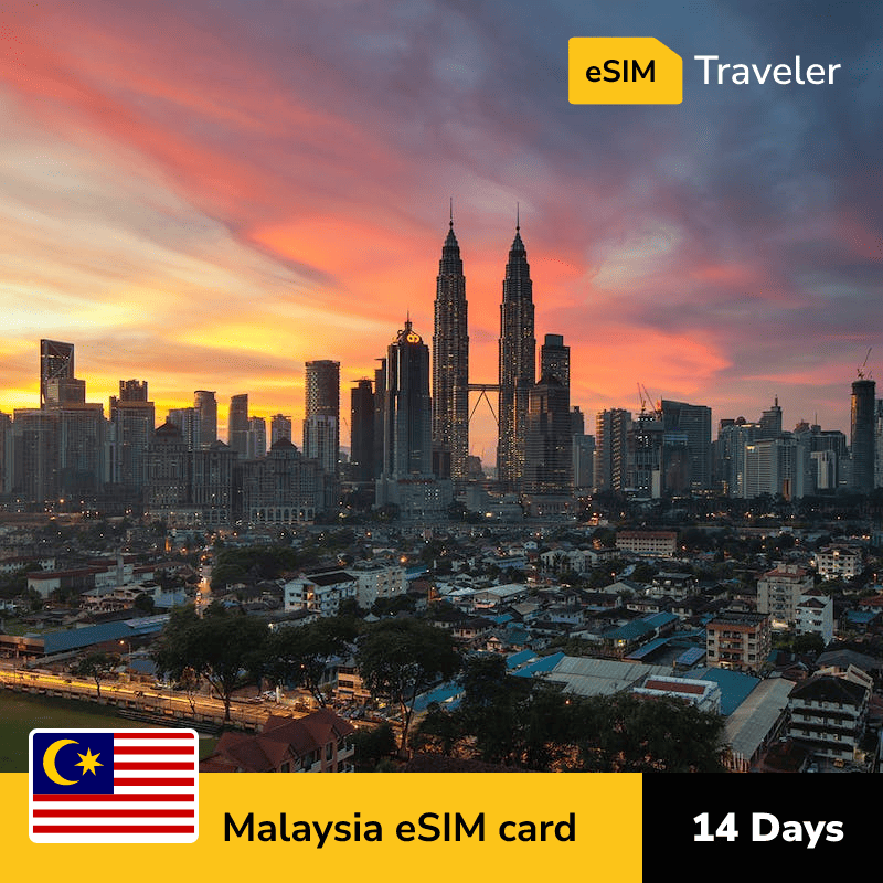 🇲🇾 Malaysia eSIM card for travel - 14Days | 1-30GB Data Plans-eSIM Traveler