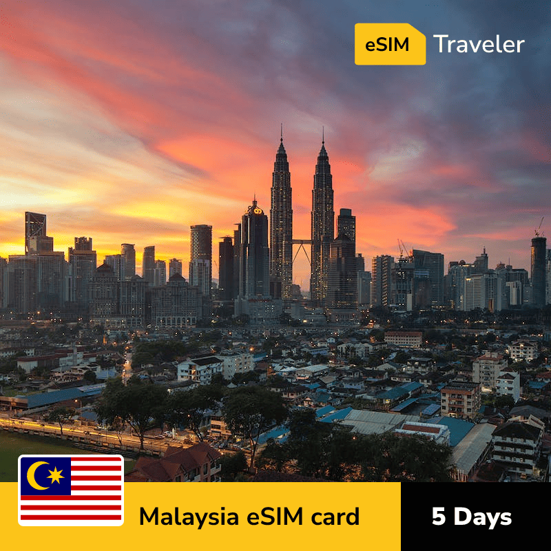 🇲🇾 Malaysia eSIM card for travel - 5Days | 1-30GB Data Plans-eSIM Traveler