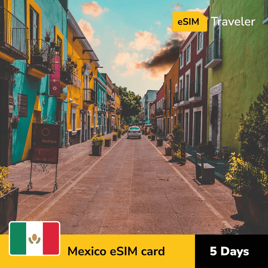 🇲🇽 Mexico eSIM card for travel - 5Days | 1-30GB Data Plans-eSIM Traveler