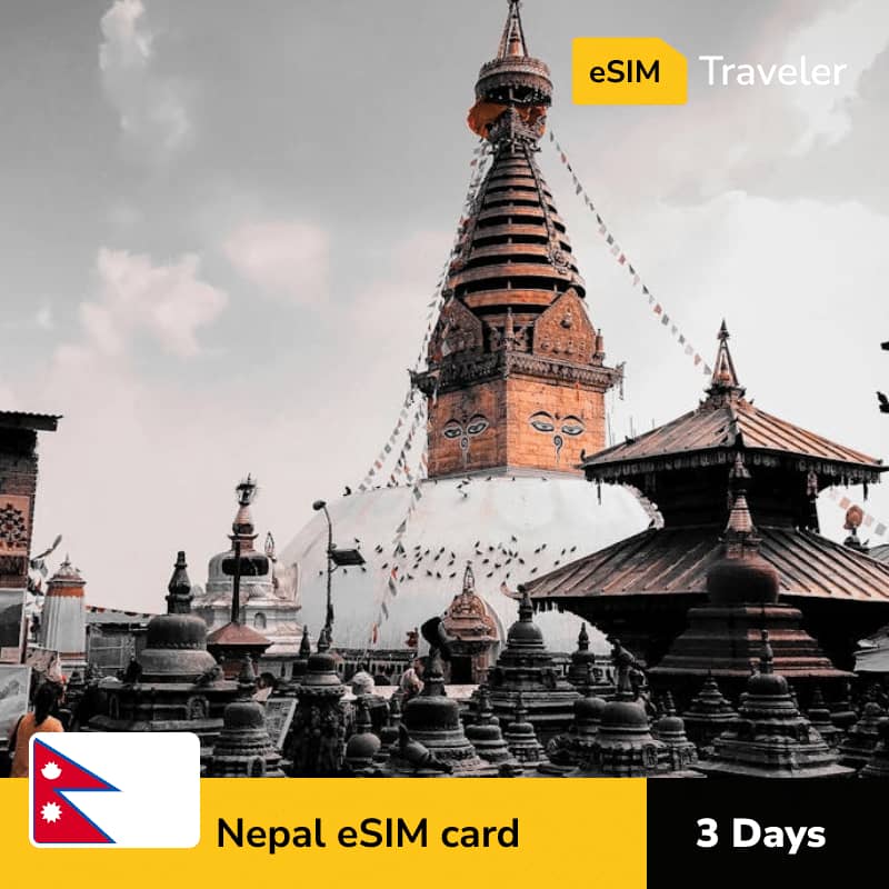 🇳🇵 Nepal eSIM card for travel - 3Days | 1-30GB Data Plans-eSIM Traveler