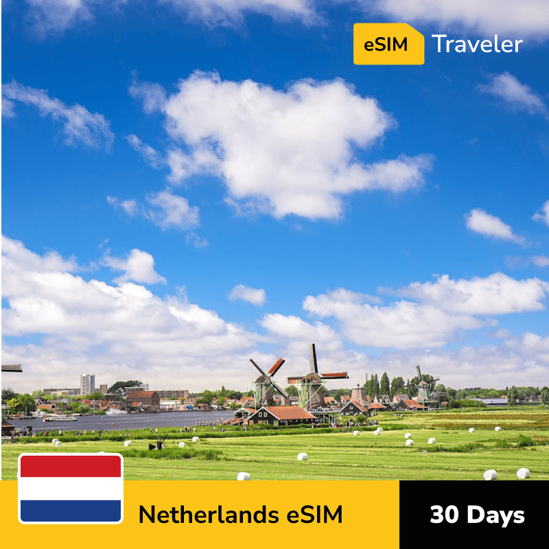 🇳🇱 Netherlands eSIM card for travel - 30Days | 1-30GB Data Plans-eSIM Traveler