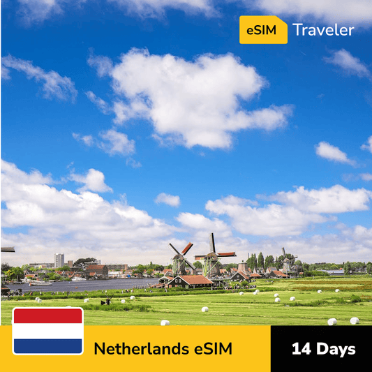 🇳🇱 Netherlands eSIM card for travel - 14Days | 1-30GB Data Plans-eSIM Traveler