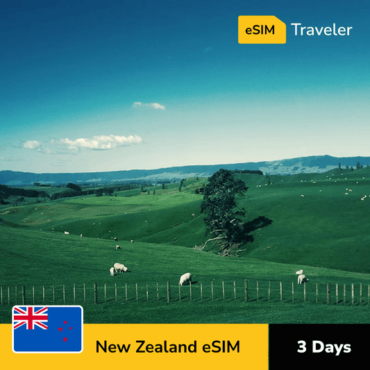 🇳🇿 New Zealand eSIM card for travel - 3Days | 1-30GB Data Plans-eSIM Traveler