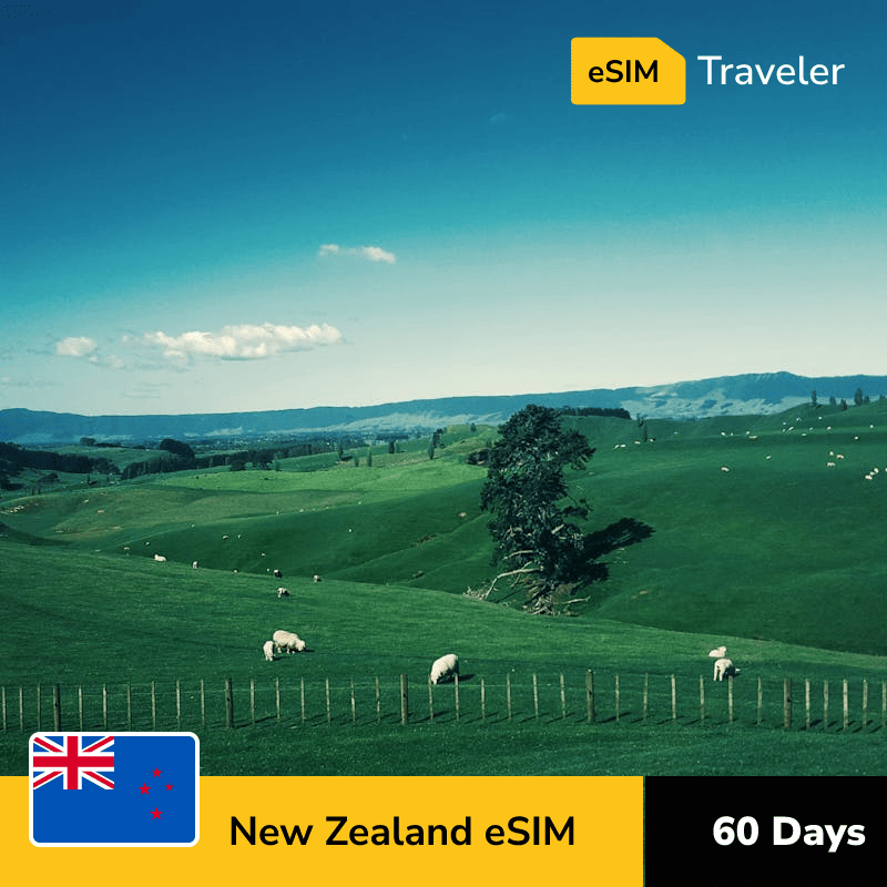 🇳🇿 New Zealand eSIM card for travel - 60Days | 1-30GB Data Plans-eSIM Traveler