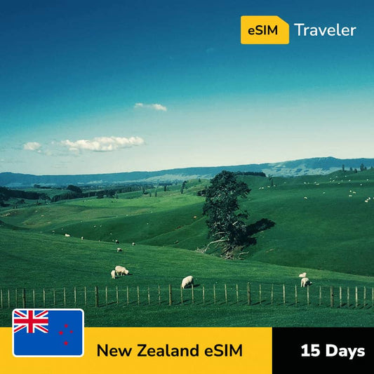 🇳🇿 New Zealand eSIM card for travel - 15Days | 1-30GB Data Plans-eSIM Traveler