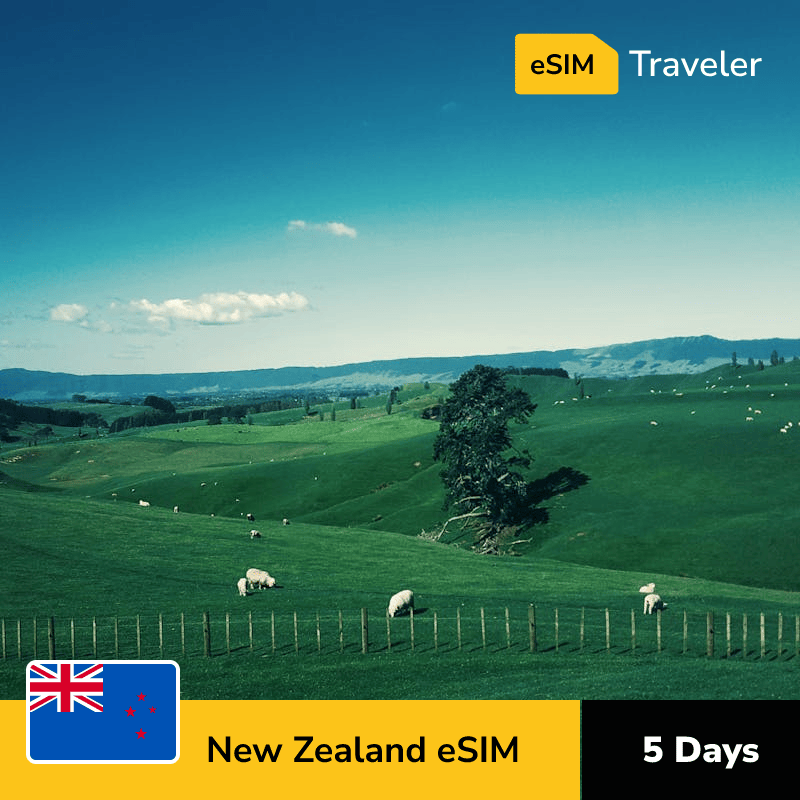 🇳🇿 New Zealand eSIM card for travel - 5Days | 1-30GB Data Plans-eSIM Traveler