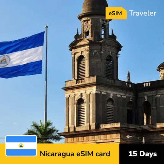 🇳🇮 Nicaragua eSIM card for travel - 15Days | 1-30GB Data Plans-eSIM Traveler