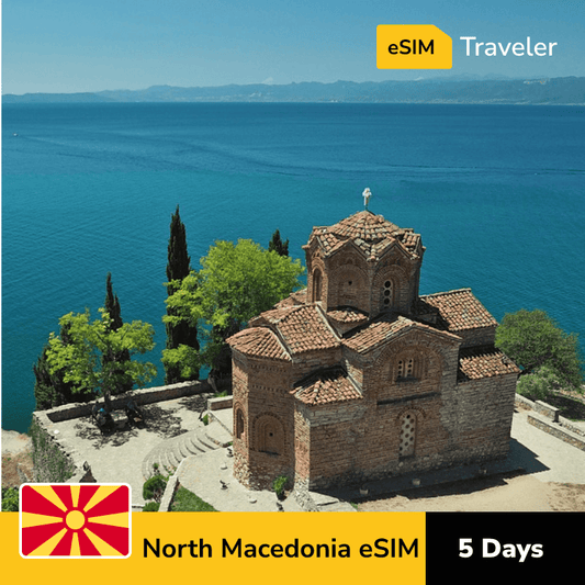 🇲🇰 North Macedonia eSIM card for travel - 5Days | 1-30GB Data Plans-eSIM Traveler